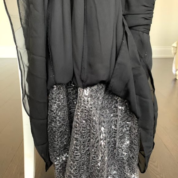 Melanie Lyne Sequins High Low Black Dress - Picture 3 of 6